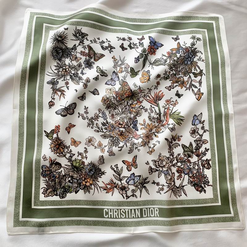 Dior silk scarf 50X50cm E23 (22)